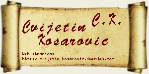 Cvijetin Košarović vizit kartica
